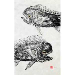 Mahi Mahi Gyotaku Giclee Print 12" x 18". Signed and numbered edition of 50.