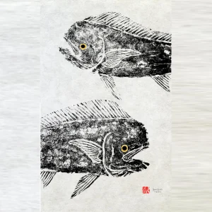 Mahi Mahi Gyotaku Giclee Print 12" x 18". Signed and numbered edition of 50.